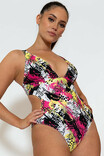 Цельный купальник без костей Sea Leopard CS017606 от Curvy Kate