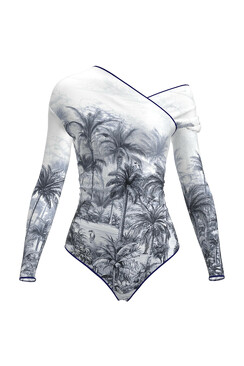 Умный цельный купальник Pitaya Amarillo SPF-35 Tropical Engraving