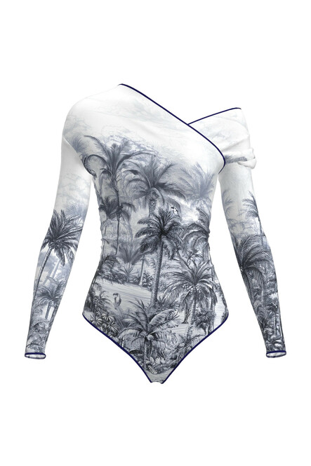 Умный цельный купальник Pitaya Amarillo SPF-35 Tropical Engraving