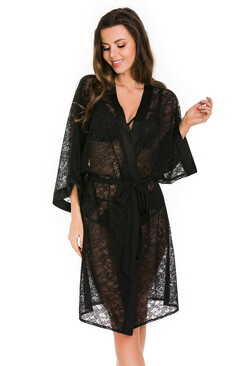 Эротический халат Mediolano Black Cat