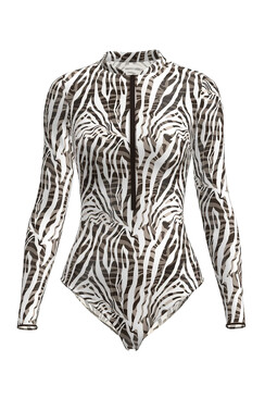 Costum de baie inteligent într-o singură piesă Pitaya Philadelphia SPF-35 Zebra Zest