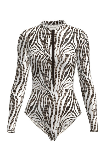 Costum de baie inteligent într-o singură piesă Pitaya Philadelphia SPF-35 Zebra Zest