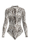Costum de baie inteligent într-o singură piesă Pitaya Philadelphia SPF-35 Zebra Zest